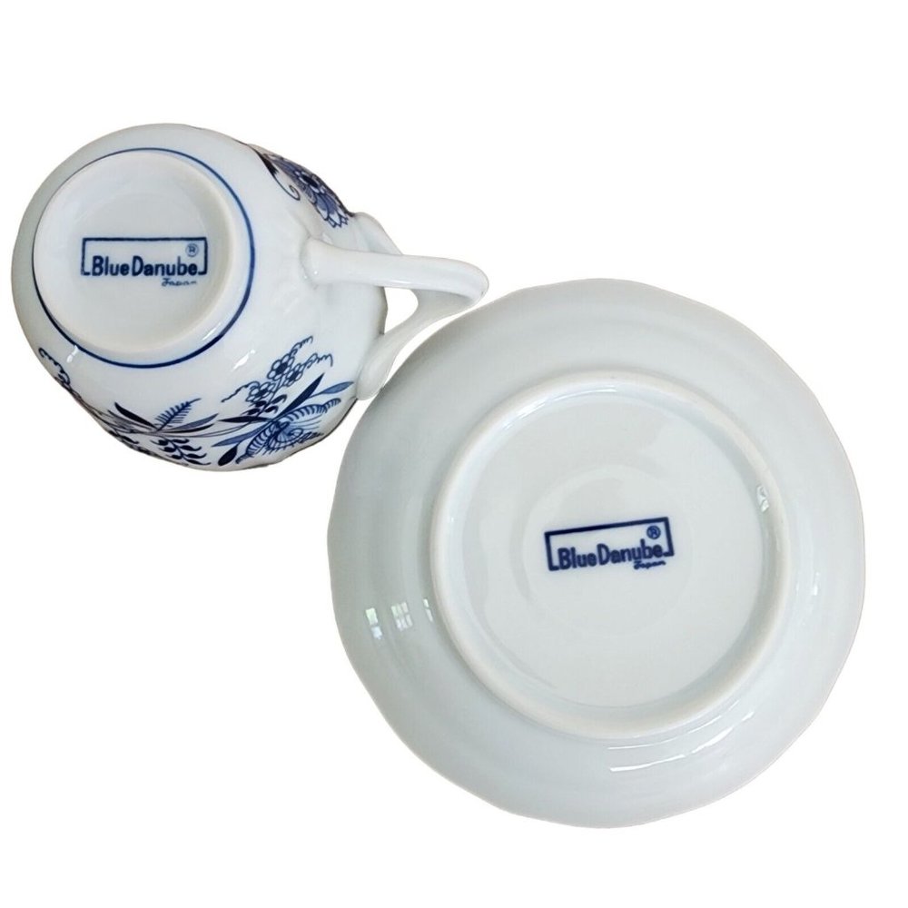 Blue Danube Japan Flat Tea Cup + Saucer Set - Picture 6 of 6